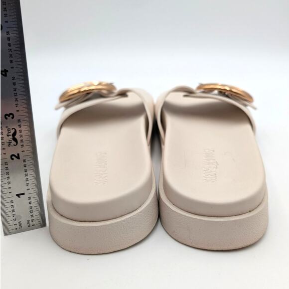 Steve Madden Mandie Slide Sandals Women's Bone Leather Size US8 EU38.5 - Picture 4 of 12